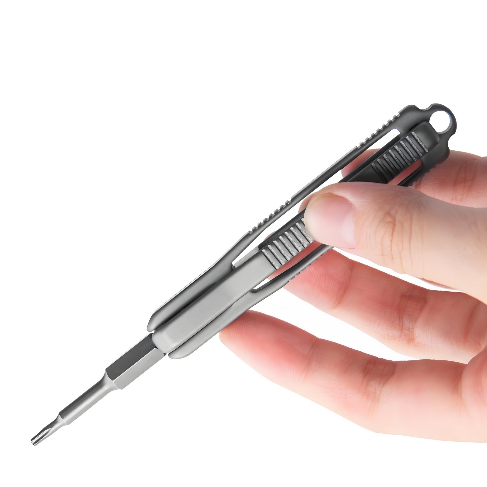 Titanium Alloy Pocket Screwdriver with T6 T8 Driver Bits Tools Portable