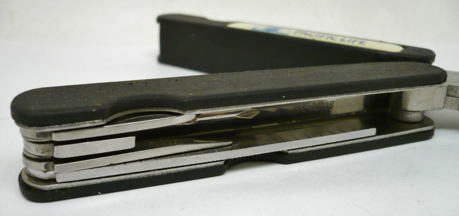 Pocket Knife Folding Multi Tool w/Molded Nylon Sheath Advertising Rubber Coated
