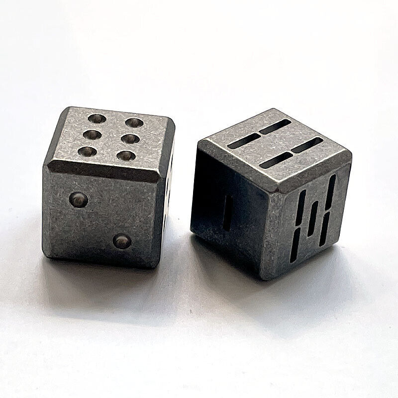 1PC Solid TC4 Titanium Dice EDC Toy Bar Entertainment Reusable Metal Ice Cube