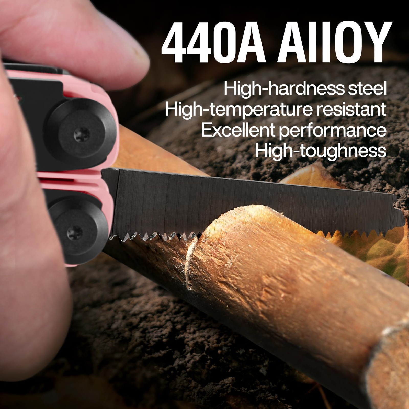 Herramienta Multiusos 23 En 1 Con Alicates Y Cuchillo De Camping Rosa