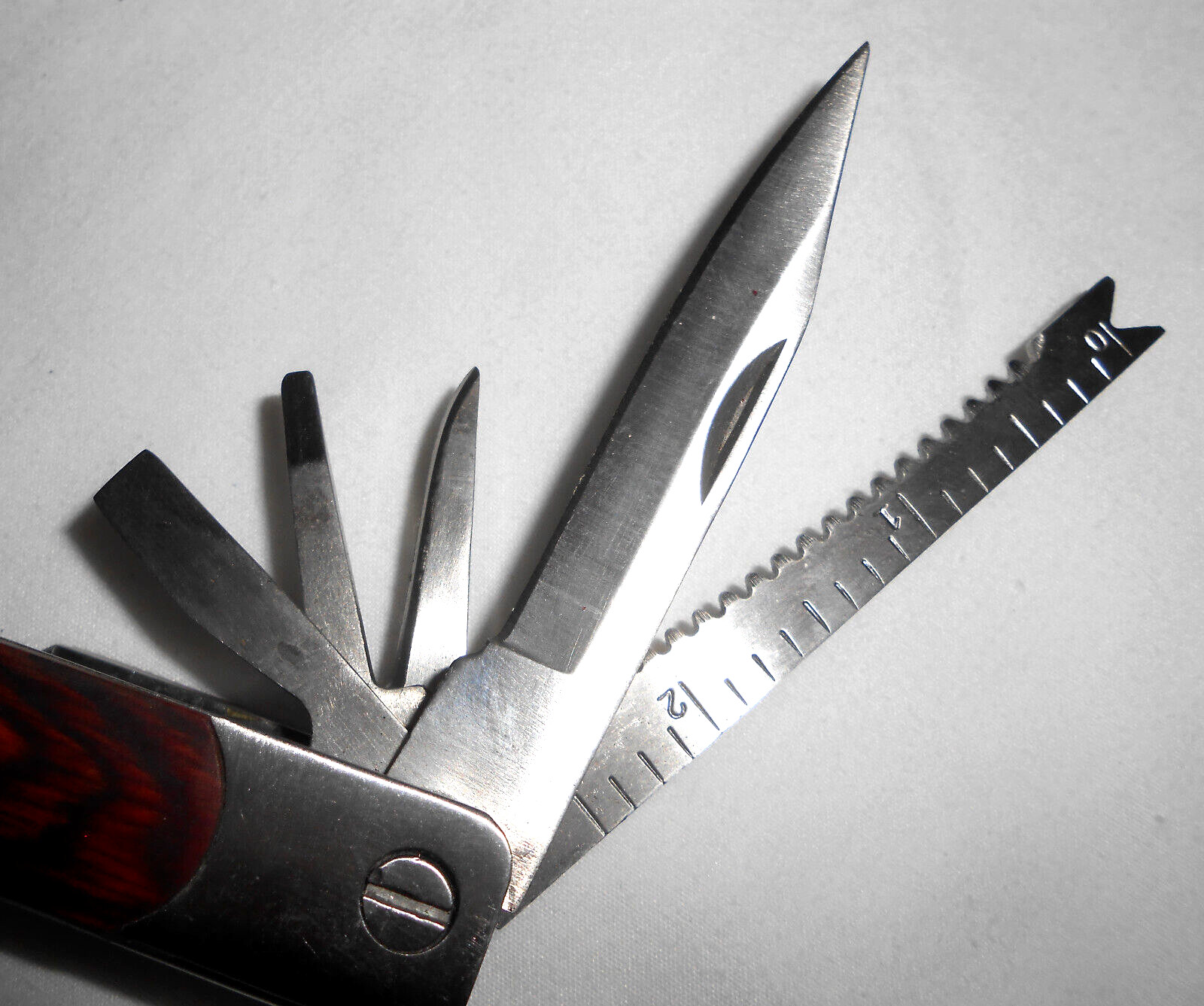 Sheffield 12-In-1 Multi Tool w/ Hardwood Handle Pliers Knife Blades Screwdrivers