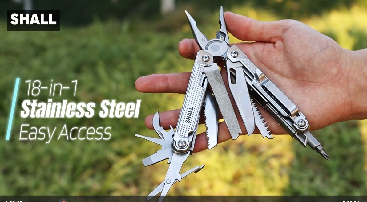 18-in-1 Multi Tool Pliers, Stainless Steel Pocket Knife, Screwdriver & Sheath fo