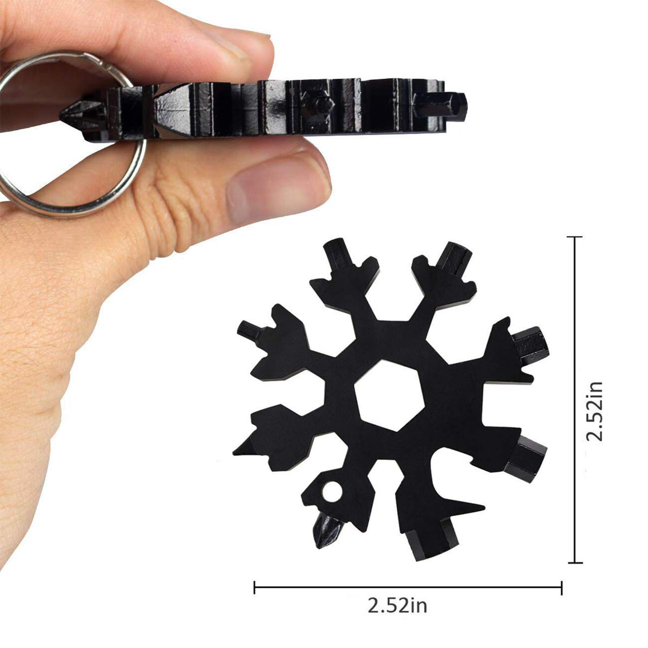 18-In-1 Stainless Steel Multi-tool Snowflake EDC Wrench Screw & Hex Driver