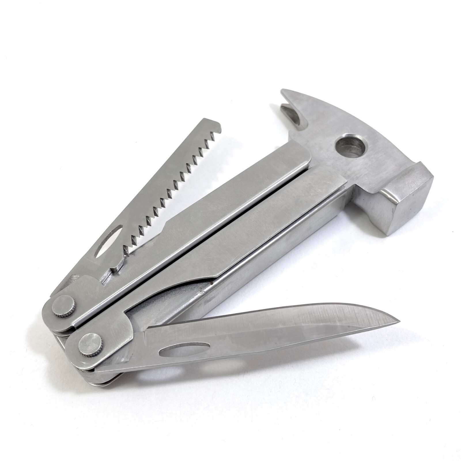 TRIOKA MULTI-TOOL STAINLESS STEEL CAMP FOLDABLE FOLDING HAMMER WITH KNIFE & SAW