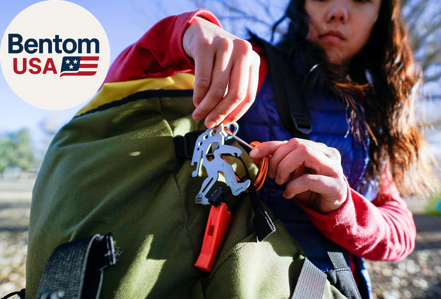 Tool-A-Long Multi-Tool Carabiners with Durable, Compact Stainless Steel Construc