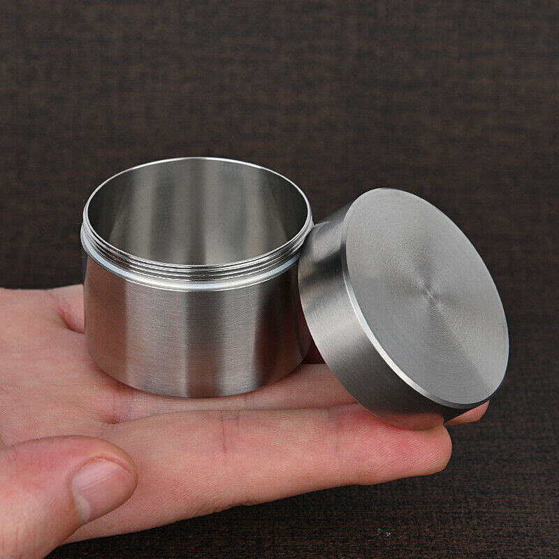 Solid Stainless Steel Waterproof Tank EDC Outdoor Travel Home Sealed Pill Case