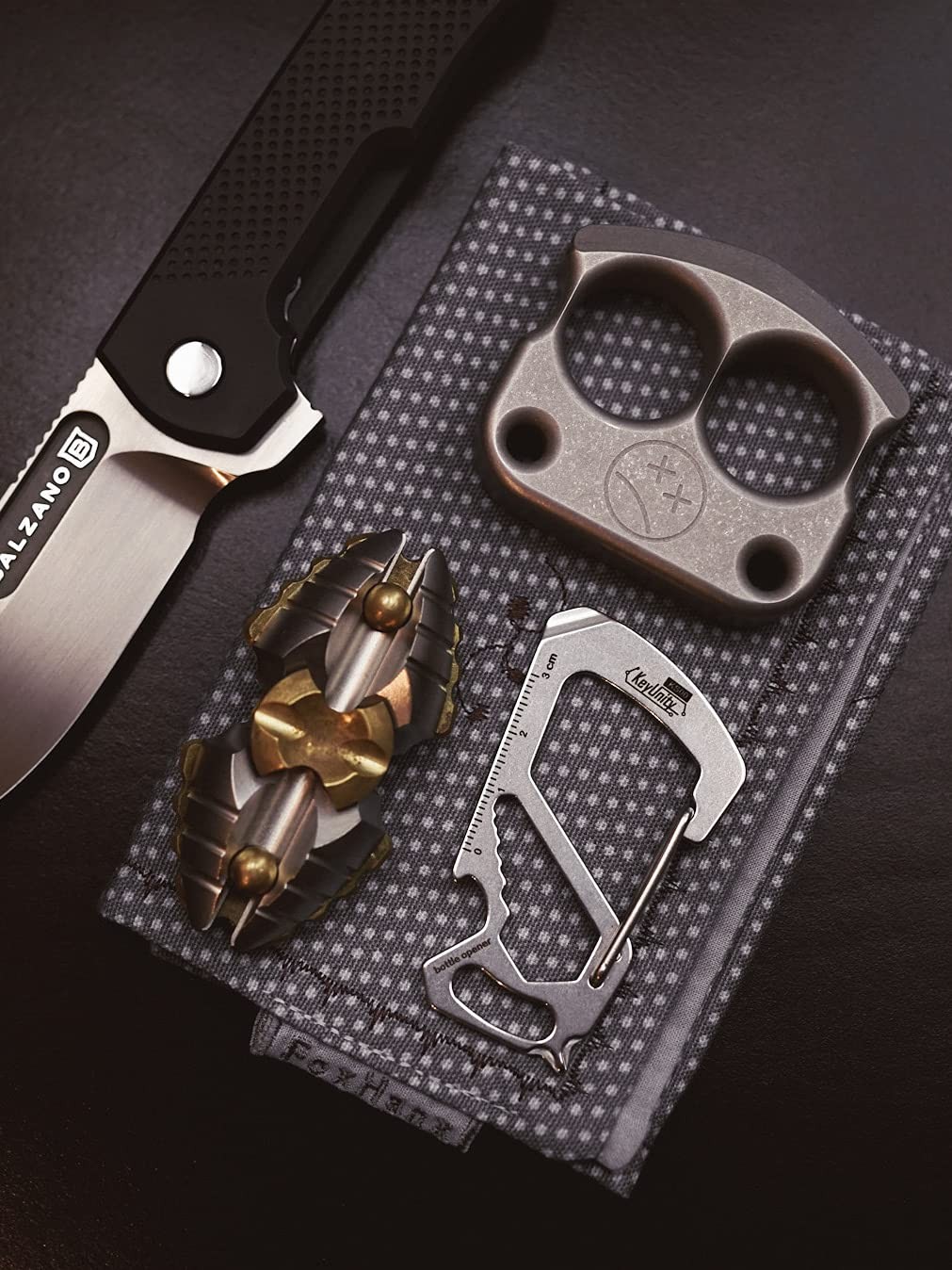 KS00 Carabiner Clip Multitool Stainless Steel 7 Tools in 1, Quick Release Cla…