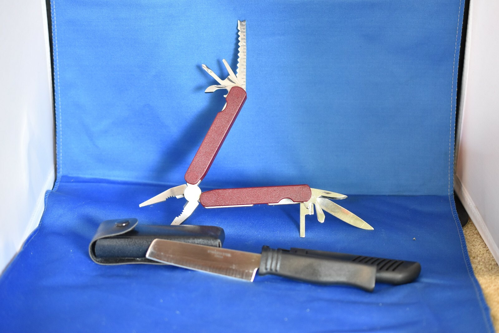 TANTO KNIFE AND MULTI TOOL COMBO SET CAMP FISH HUNT