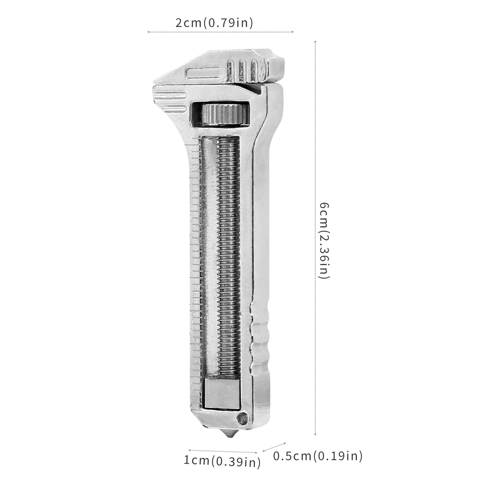 Mini Multitool Wrench Compact Metal Pocket Adjustable Wrench Multitool