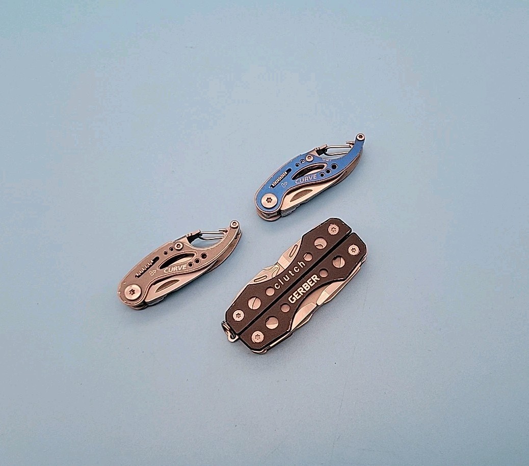 Gerber Curve / Clutch Mini Multi-Tool – LOT OF 3 – Blade, File, Bottle Opener