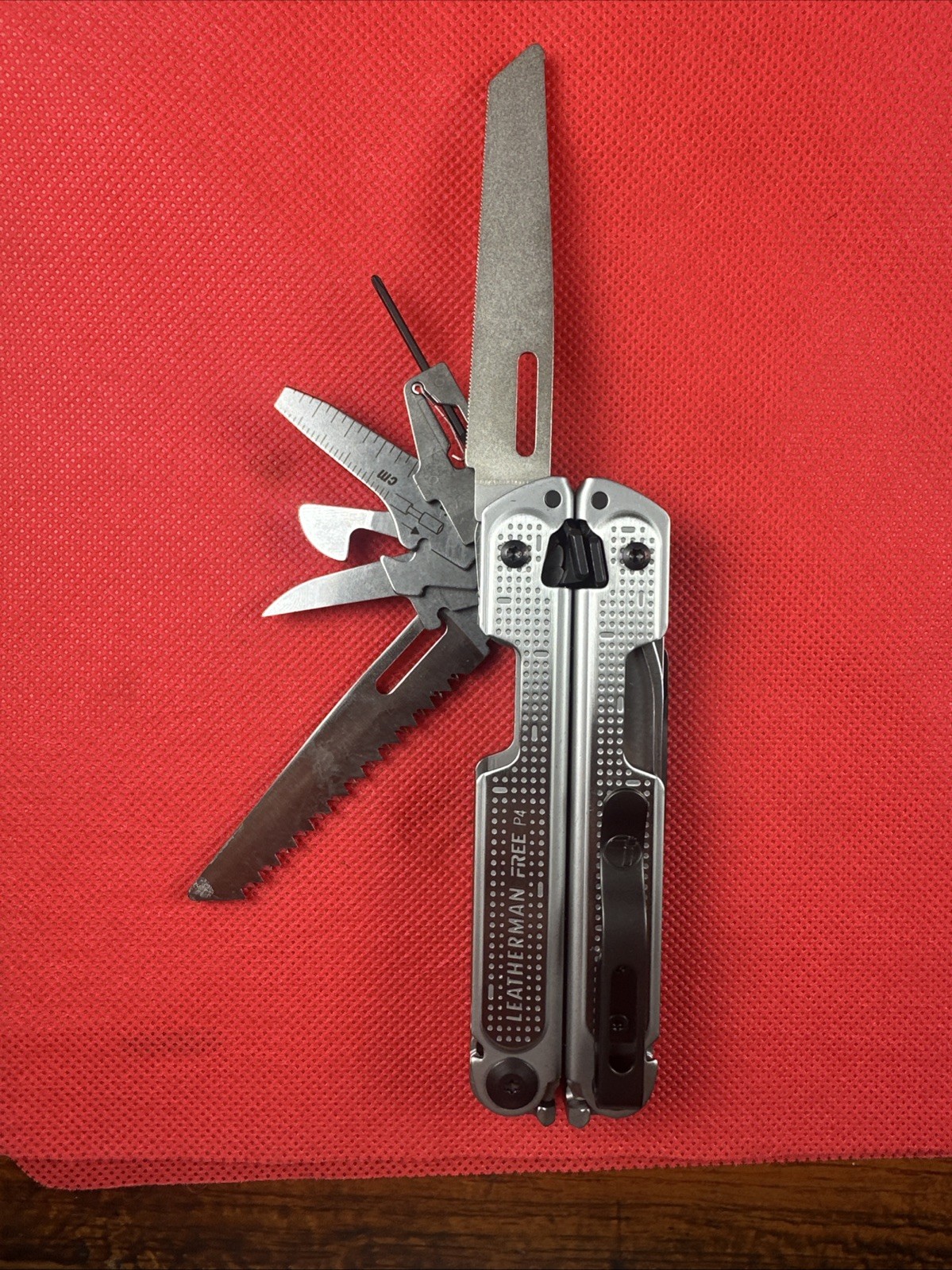 New Custom Black & Stainless Leatherman Free P4 w/ ARC Blade file Awl Mini bit!