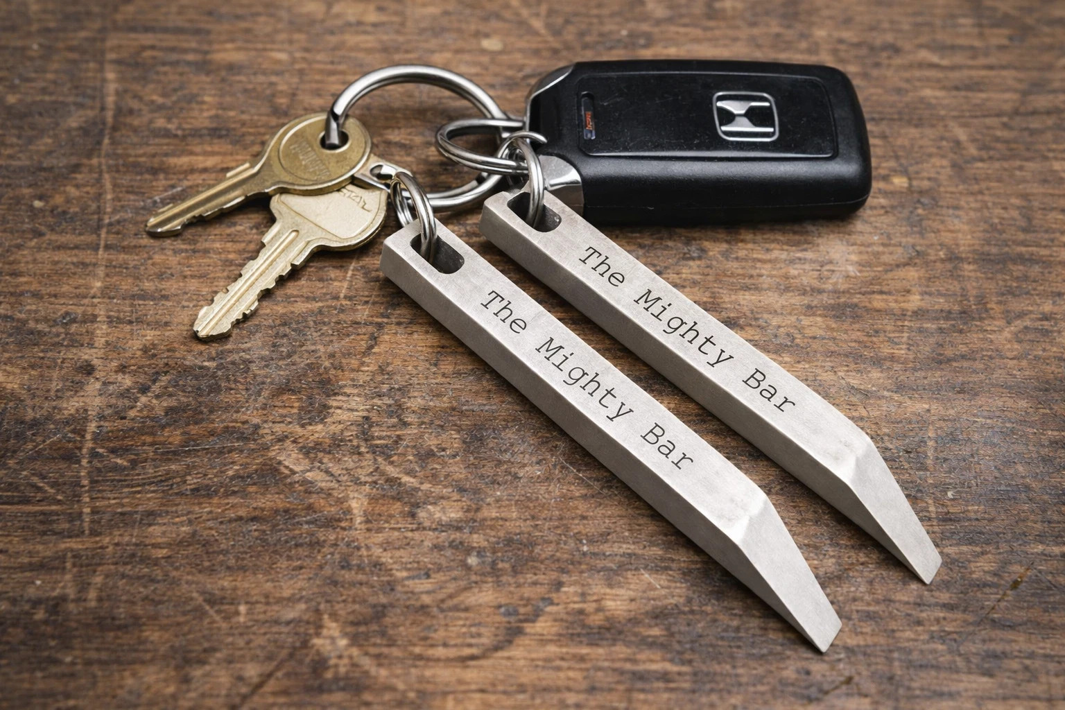 2PC The Mighty Bar Stainless Steel Pry Tool Pocket keychain EDC Multi Tool Campi