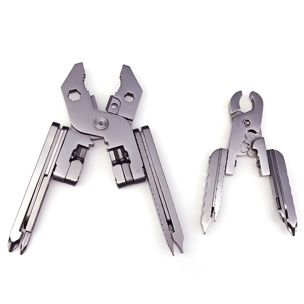 Multi Function Tool Set Mini Foldaway Key Chain Pocket Pliers Screwdriver
