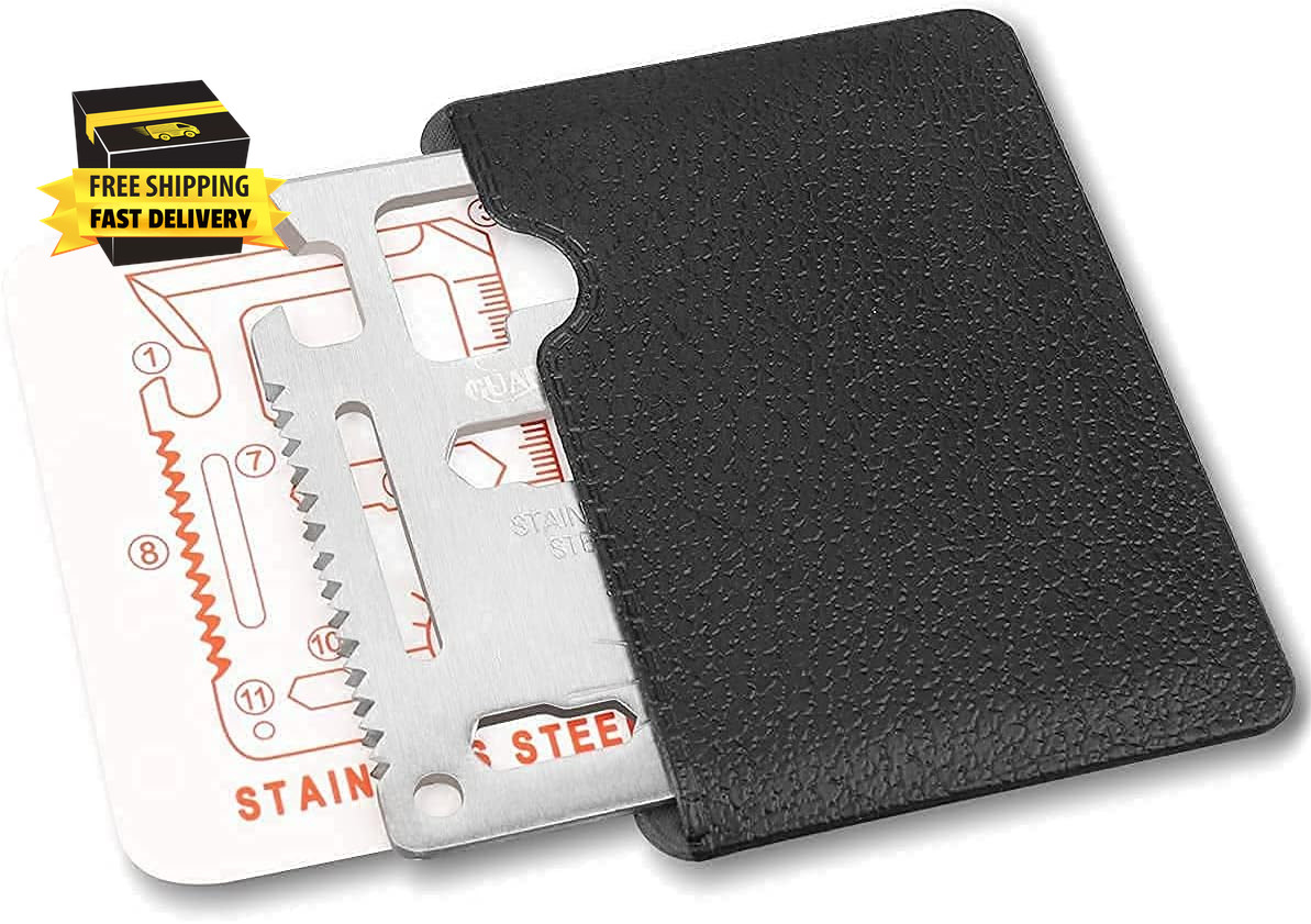 11-In-1 Survival Credit Card Multitool – Fathers Day Stocking Stuffer Christmas