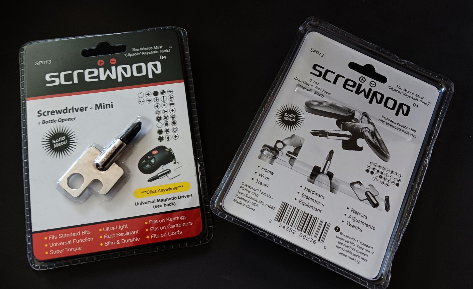 Screwpop® – Keychain Screwdriver w/ Bottle Opener ( 330 UNITS CLAMSHELL )
