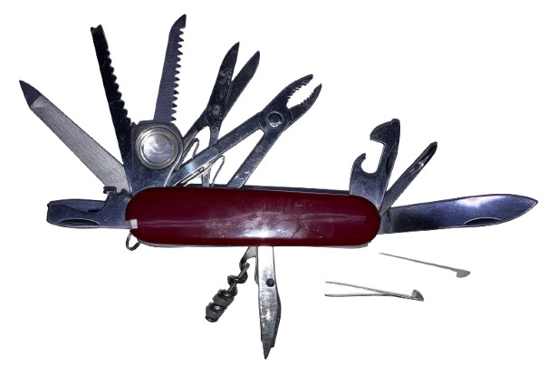 Large RED (17-n-1) 30-Function Camping Knife (New, Dealer Old Stock 1998)