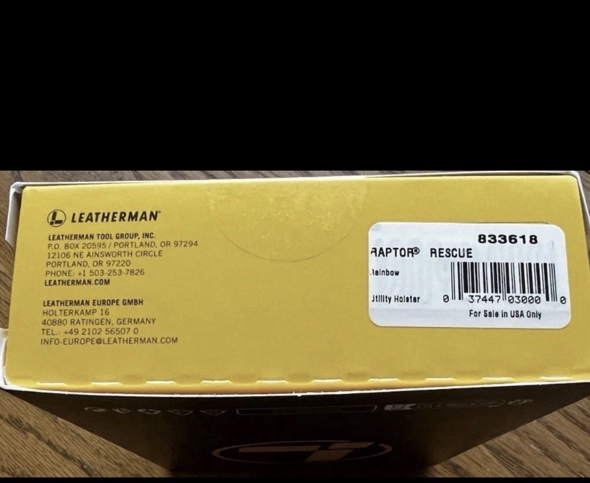 Leatherman Raptor Rescue Shears Rainbow Limited Edition. Factory Sealed IN HAND