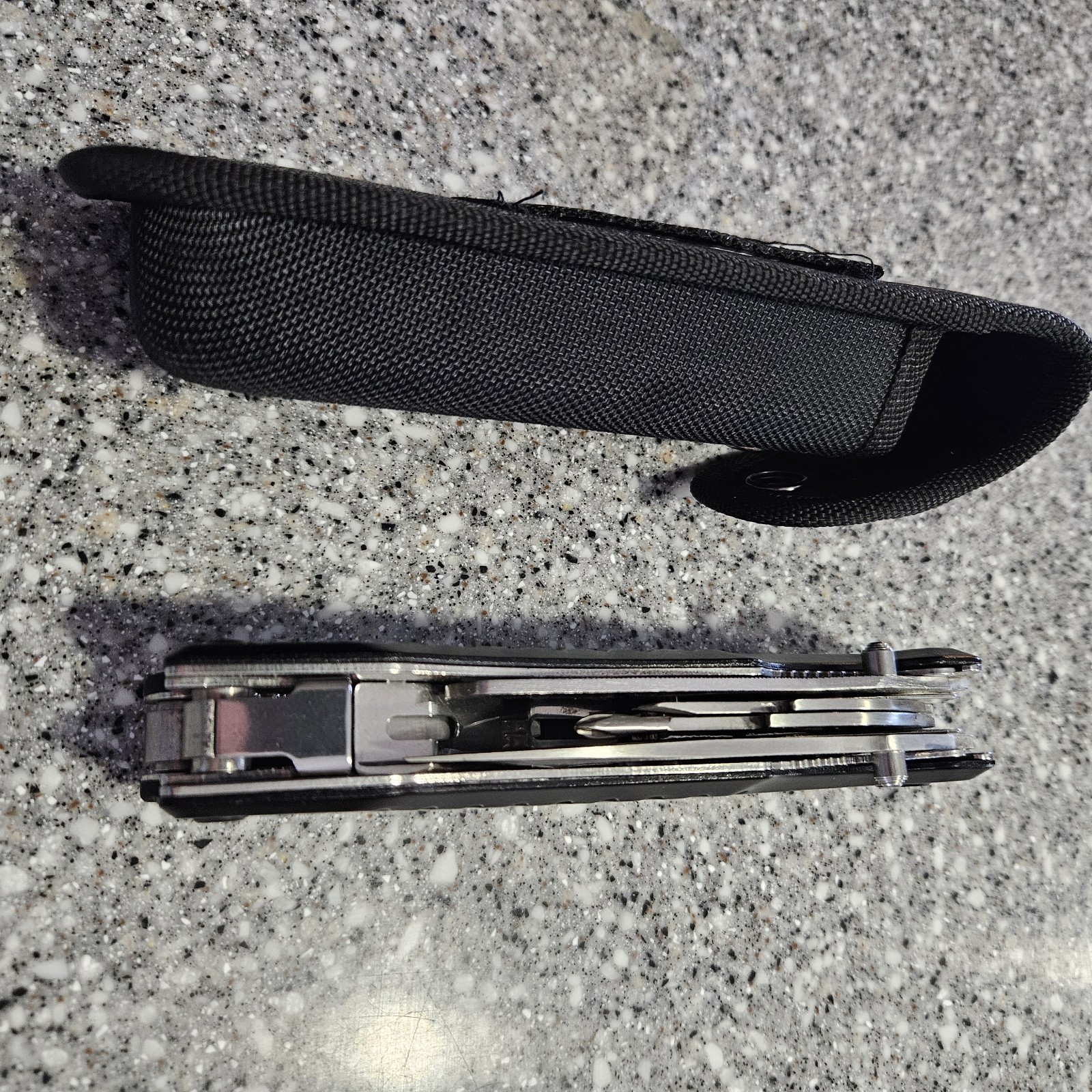 Kilimanjaro Magnus 9-in-1 XL Multi-Tool Folding with Snap Pouch. 10″ Blade Out!