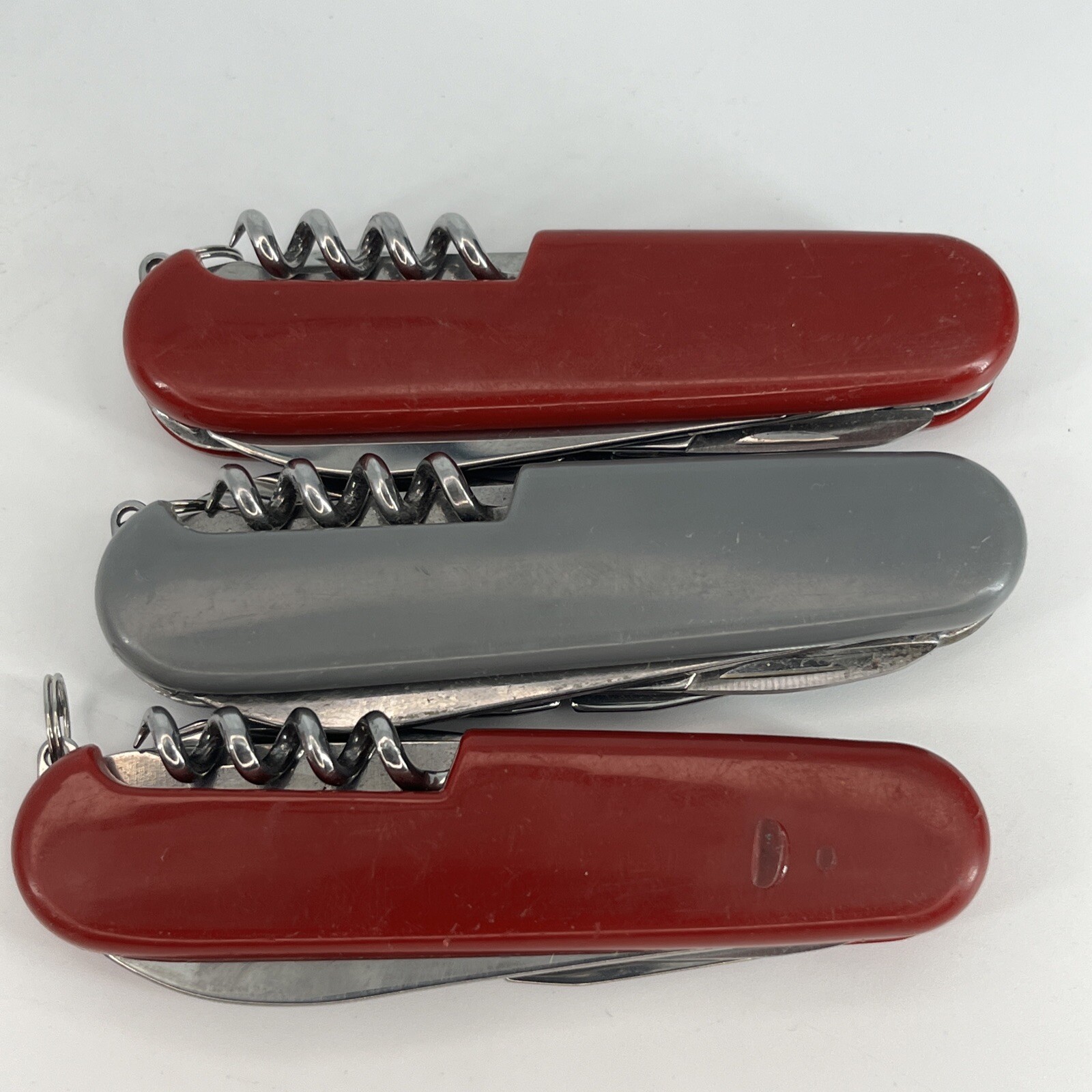 LOT OF 3 Ozark Trail Multi Tool 8-in-1 Pocket Knife – Red & Gray Color SAVE BIG!