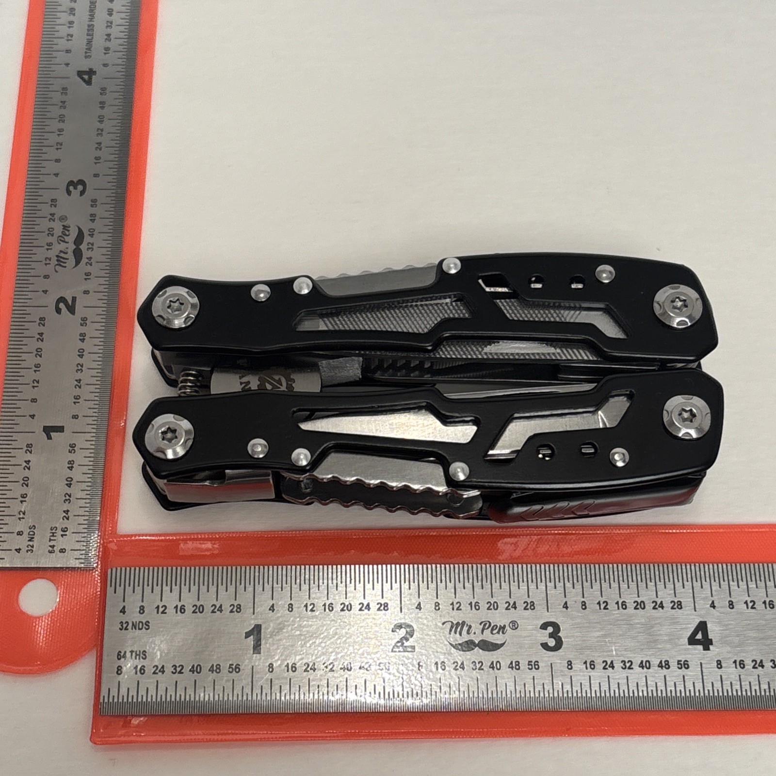 FANGFO Multi-Tool Tactical Black Heavy Duty Pocket Pliers EDC Tool w/ Pouch EDC