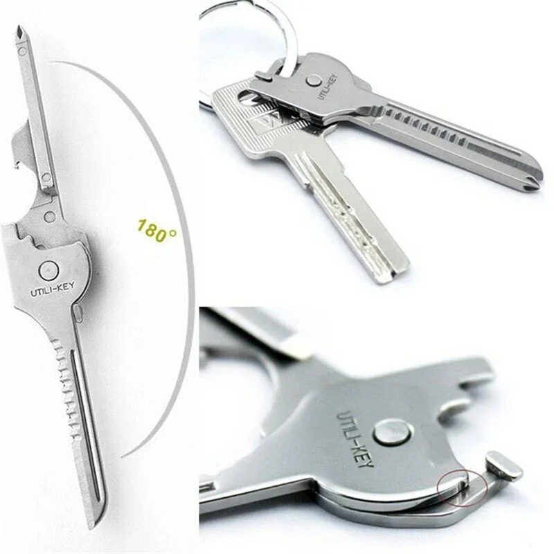 Utili-Key 6 In 1 Multi Tool Multipurpose Screwdriver pocket Outdoor Gadget Set