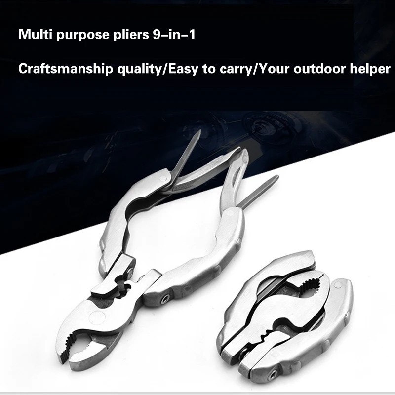 Multifunction Folding Pliers Mini Stainless Steel Camping Tool Screwdriver