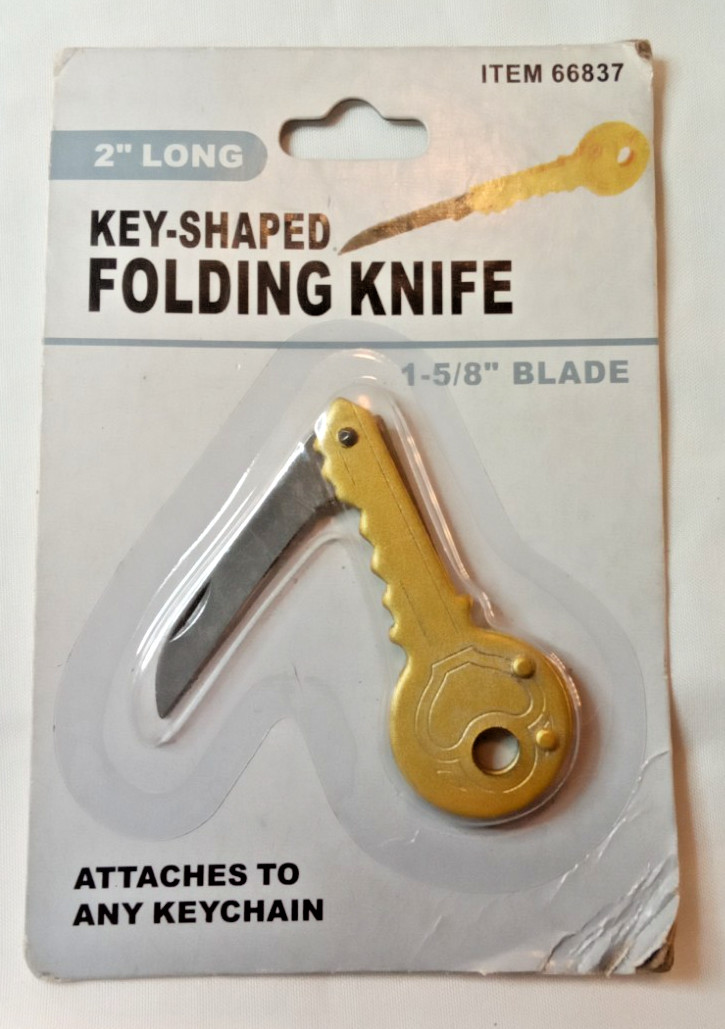 Mini Pocket Foldable Keychain Knife Small Knife Key Shaped Folding Brand New
