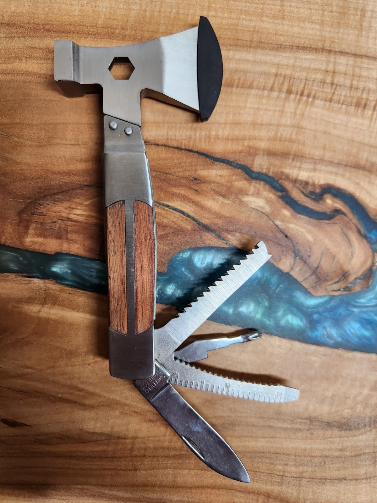 Sheffield Camper Hatchet Multi-Tool Combo and a Nylon Sheath