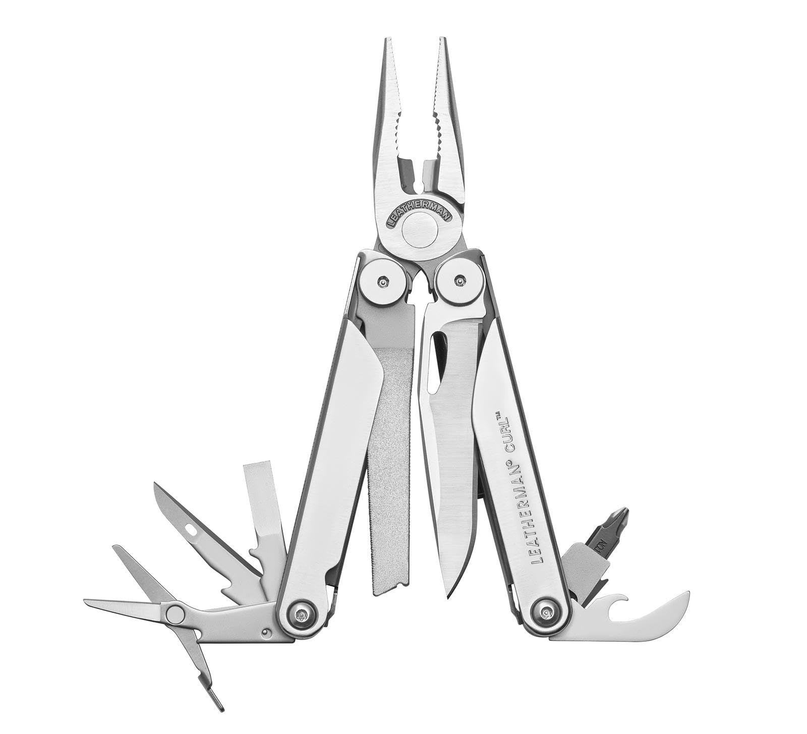 LEATHERMAN, Curl Multitool, Stainless Steel Everyday Tool, with Nylon Sheath