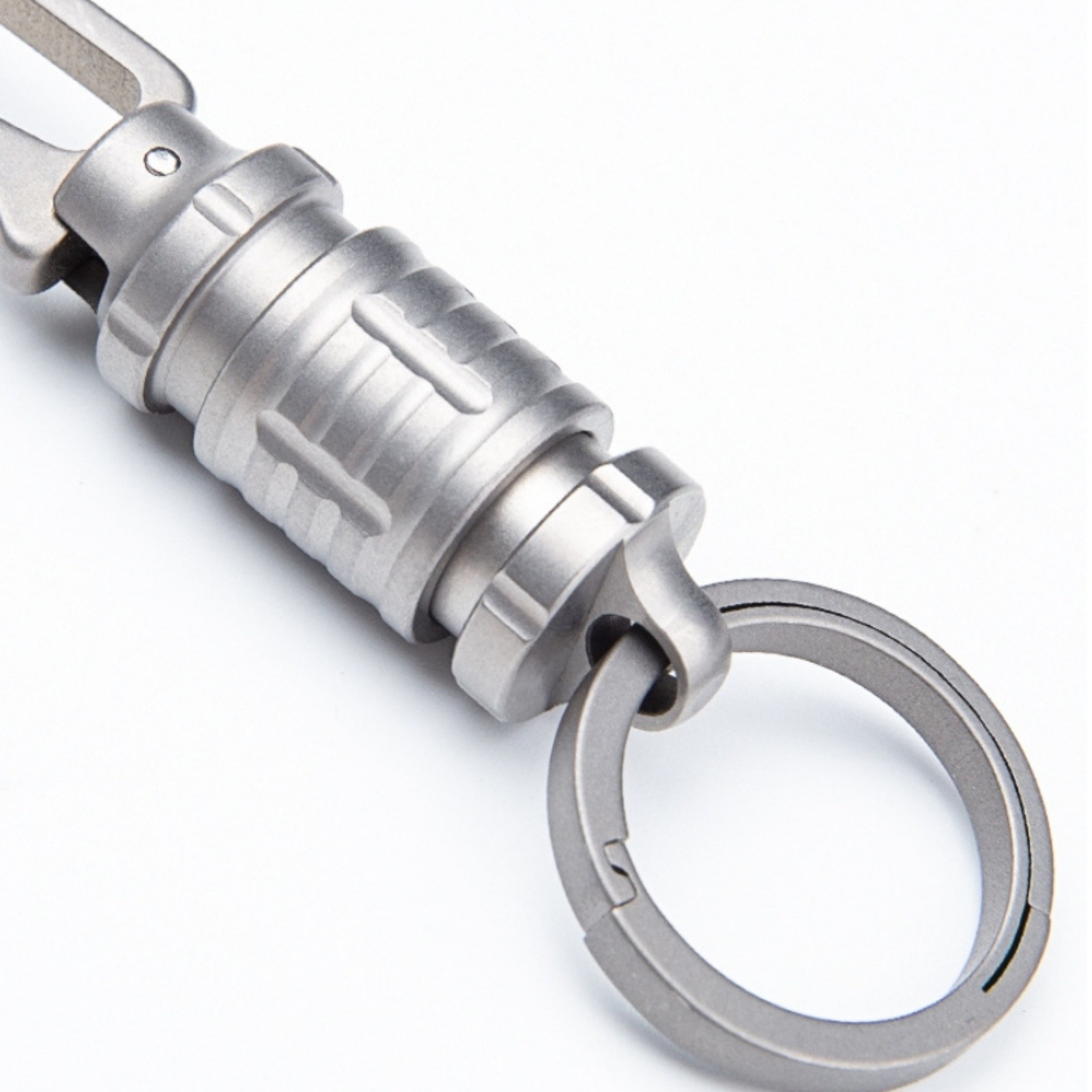 Titanium Alloy Quick Release Keychain Belt Clip Car Key Holder Ring EDC Durable