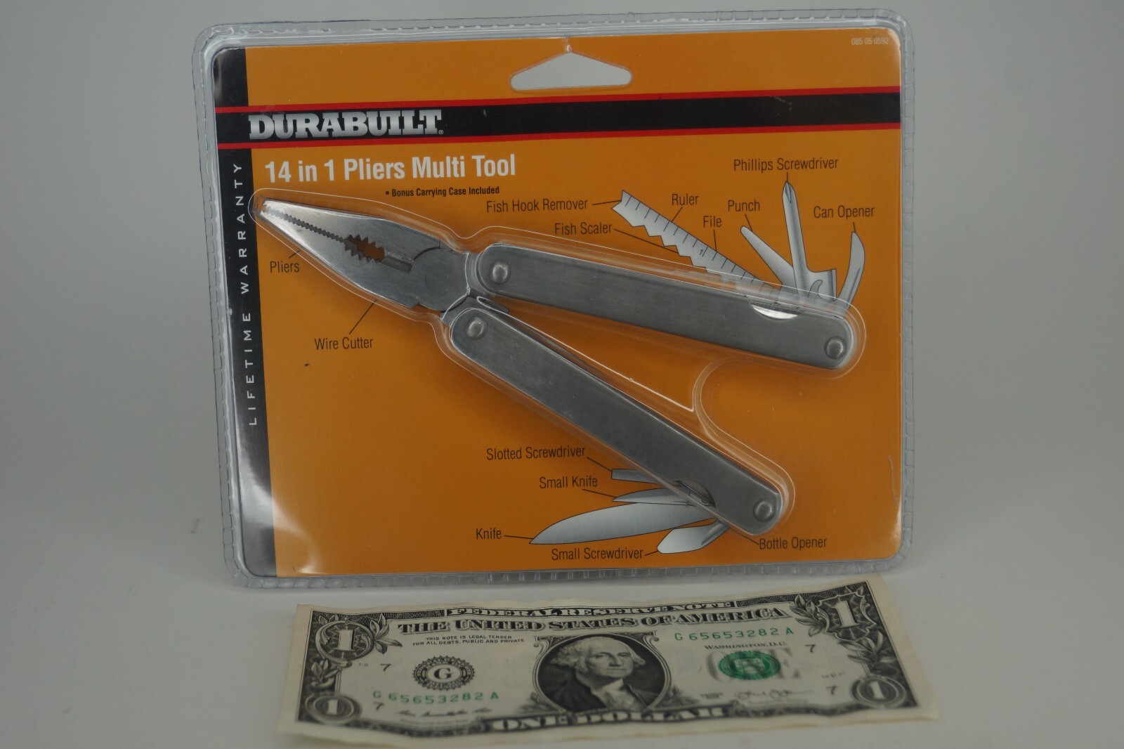 NEW SEALED Durabuilt 14 in 1 Pliers Multi Tool with Carrying Case – ID-715459-V
