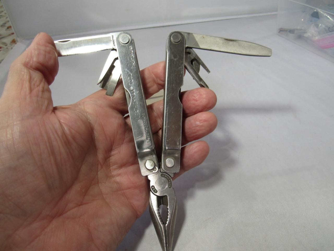 Leatherman PST Marlboro Logo w/Leather Sheath Multi-tool Knife Reg.TM1325473