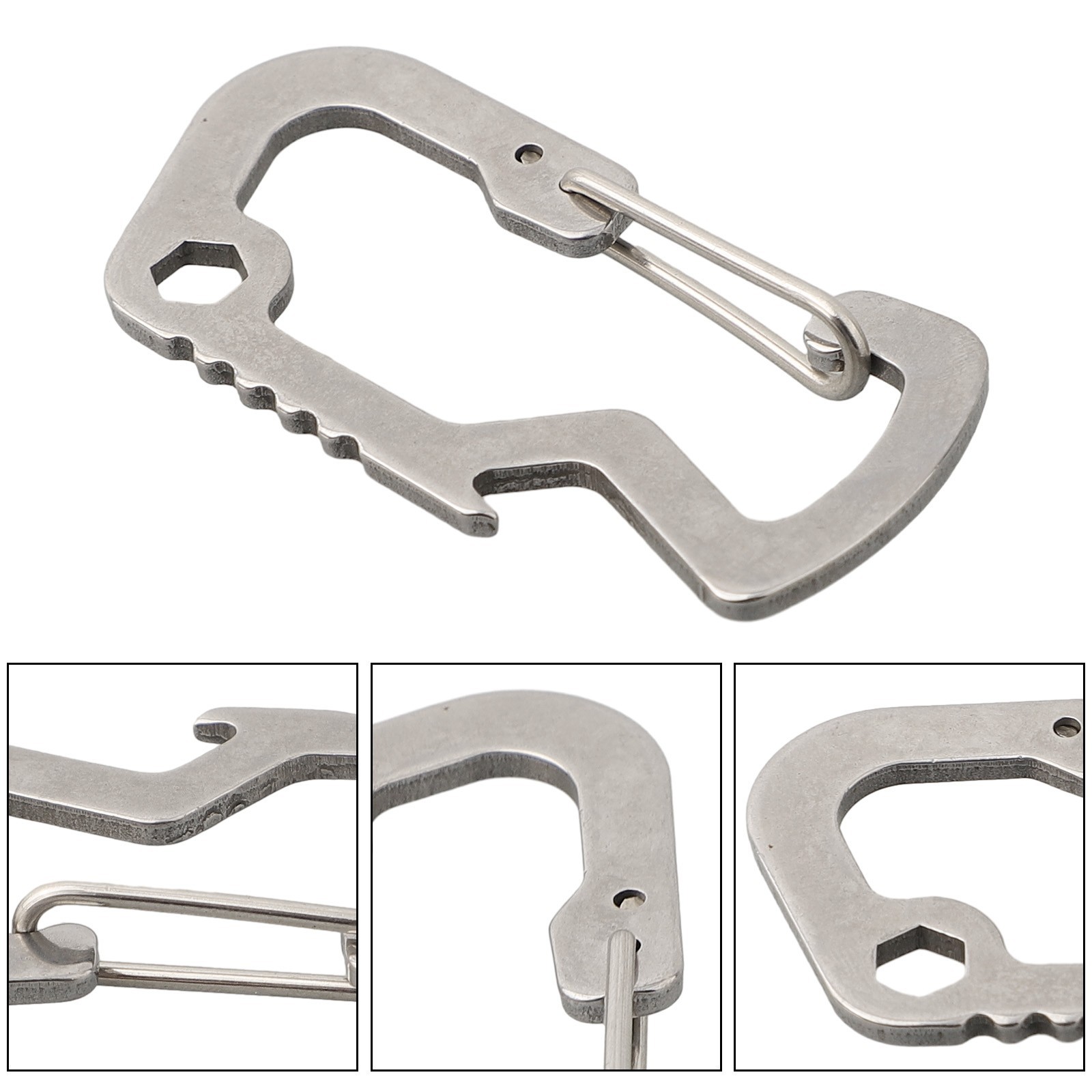 Lightweight Factory Carabiner Bottle Opener 1 Pc 3.3*6.8cm Inner Hexagonal