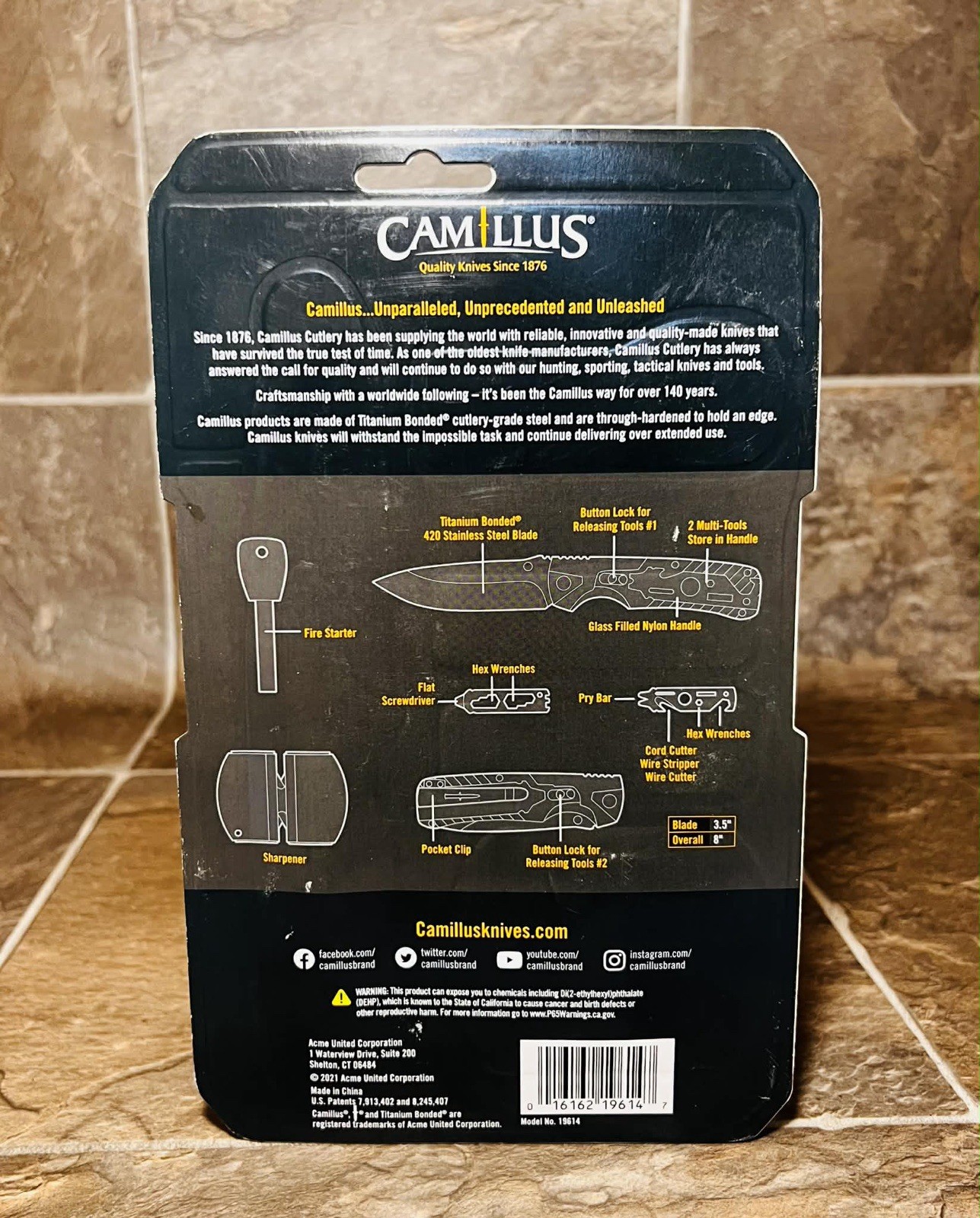 Camillus 8″ Multi-tool Folding Knife & Camping Tools NEW