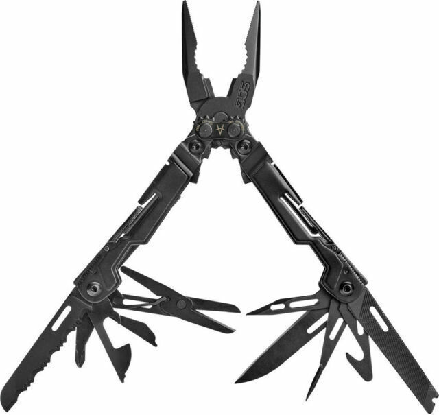 SOG Powerpint Black Needlenose Pliers Scissors Knife & More MultiTool PP1002-CP