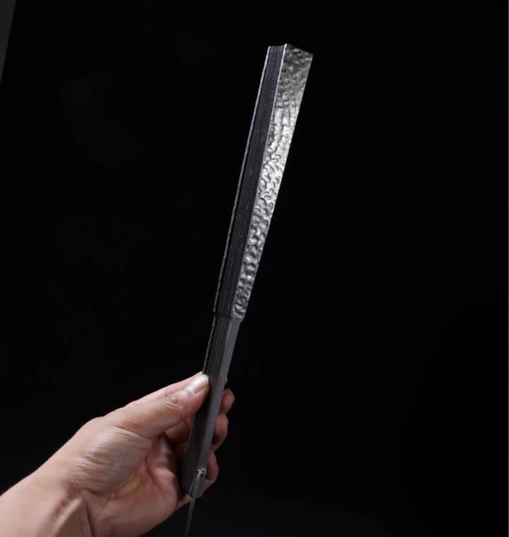 Titanium Alloy Folding Fan Chinese Style 9 Inch Men’s Kung Fu Tai Chi Fan