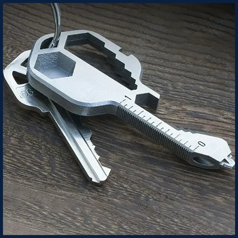 Multi-tool | Original Key Shaped Pocket Tool | Stainless Steel Keychain Utility
