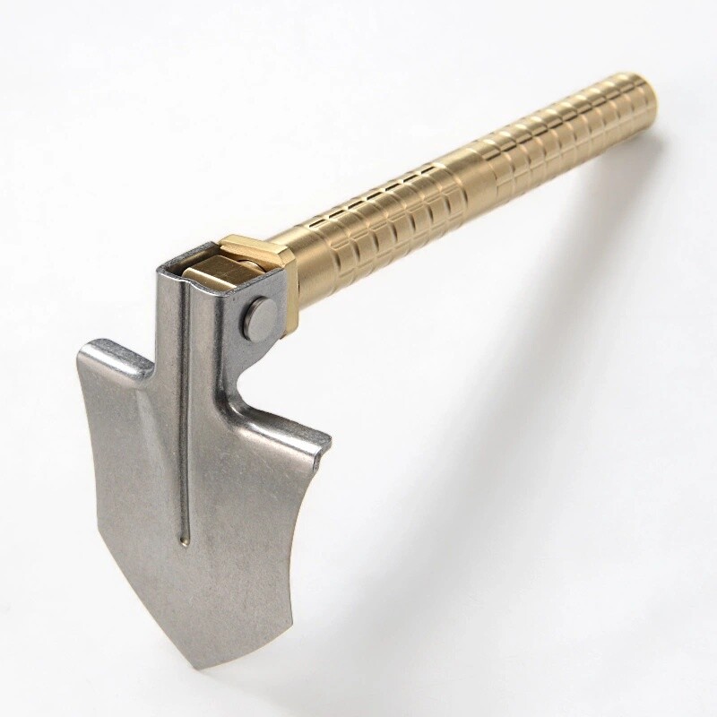 Brass Outdoor Portable Mini Multi EDC Shovel Engineer Digging Gardening Shovel