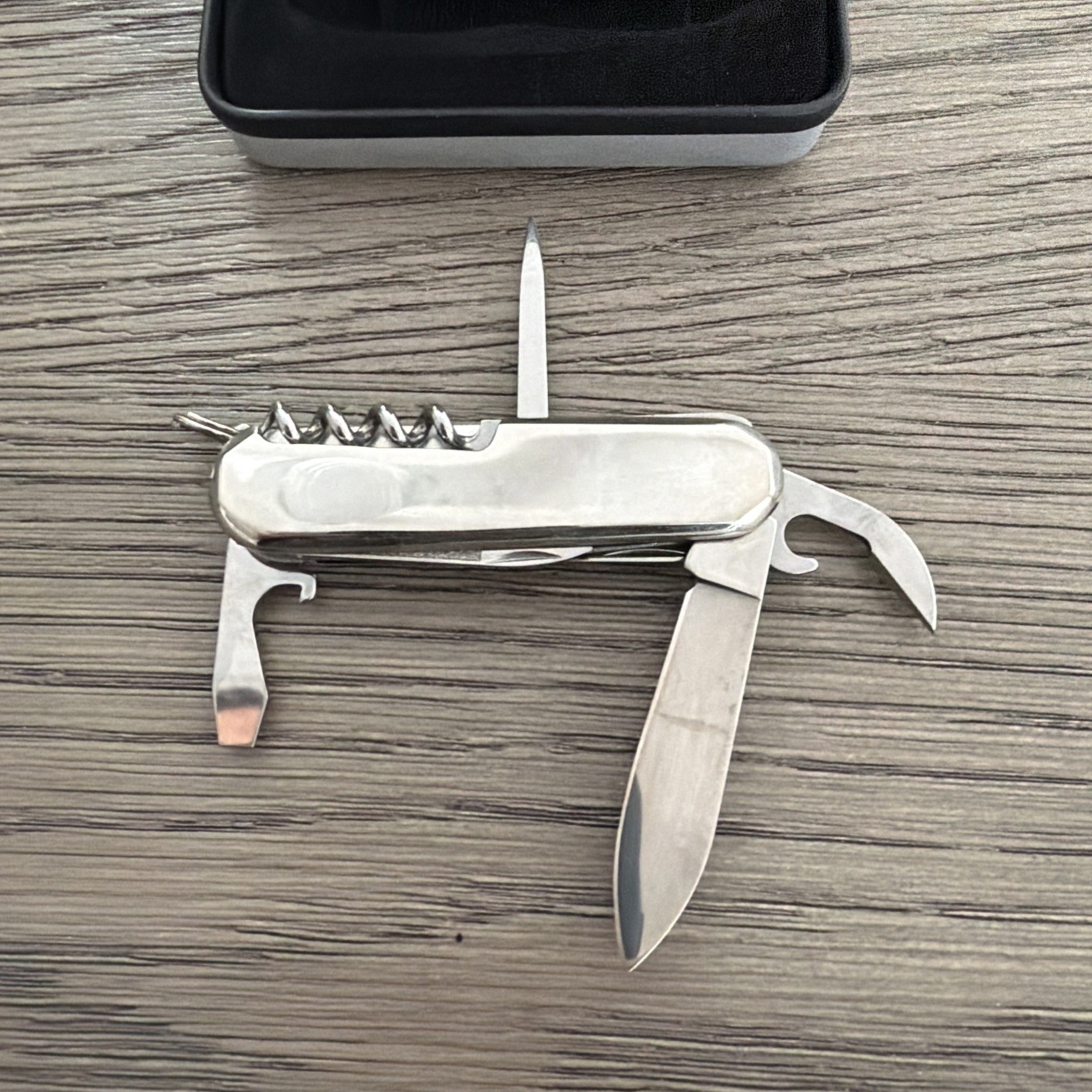 Wenger Breitling Multi-Tool 7-Tool Keyring Yellow/Silver 2.5in SS Blade