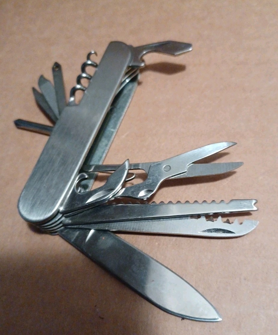 Unbranded Silver Stainless Swiss Army Style Utility Knife Multi-Tool