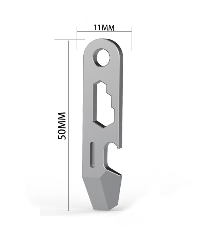 Hot Mini Titanium Alloy Keychain Pry Bar EDC Crowbar Opener Outdoor Multi Tools
