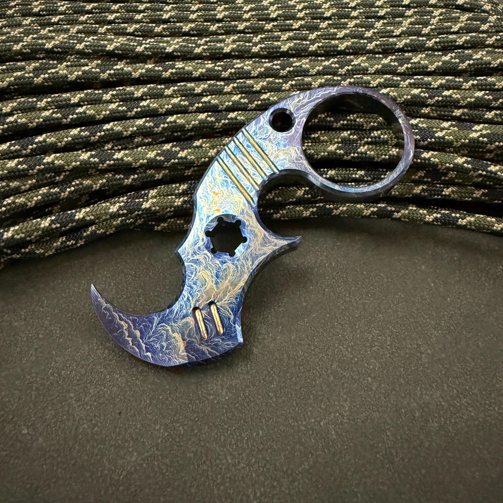 Doceaedc RIHE TC4 Titanium Rhinoceros Crowbar EDC Multi functional Tool colorful