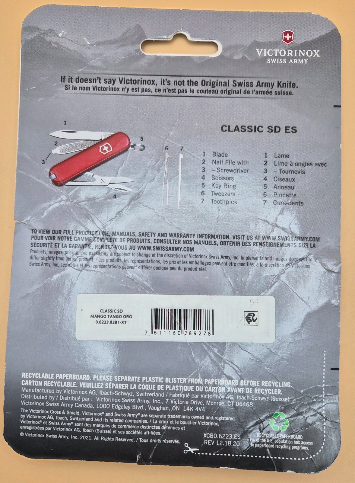 Victorinox CLASSIC SD Swiss Army Knife – NOS