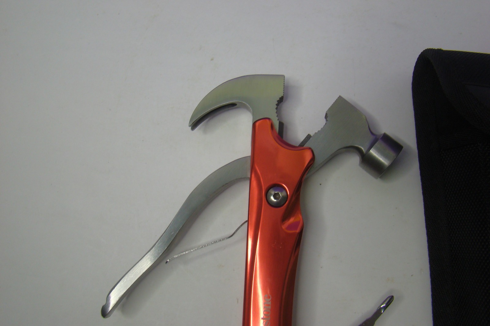 Brookstone 10-in-1 hammer multitool, high strength stainless steel, nylon pouch