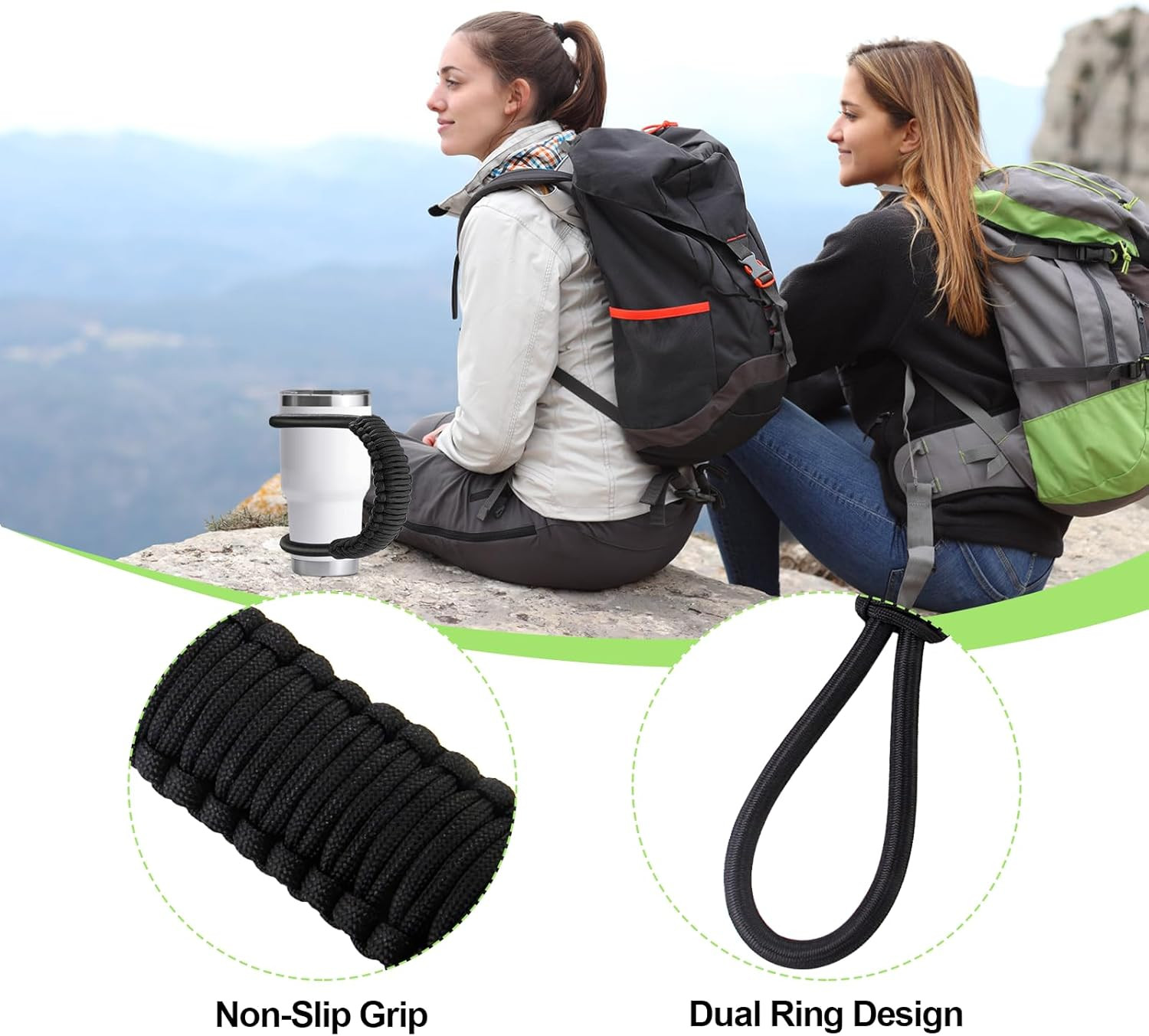 2 Pcs Paracord Handle, Compatible with Yeti|RTIC|Ozark|Trail| Rambler |Tumble…