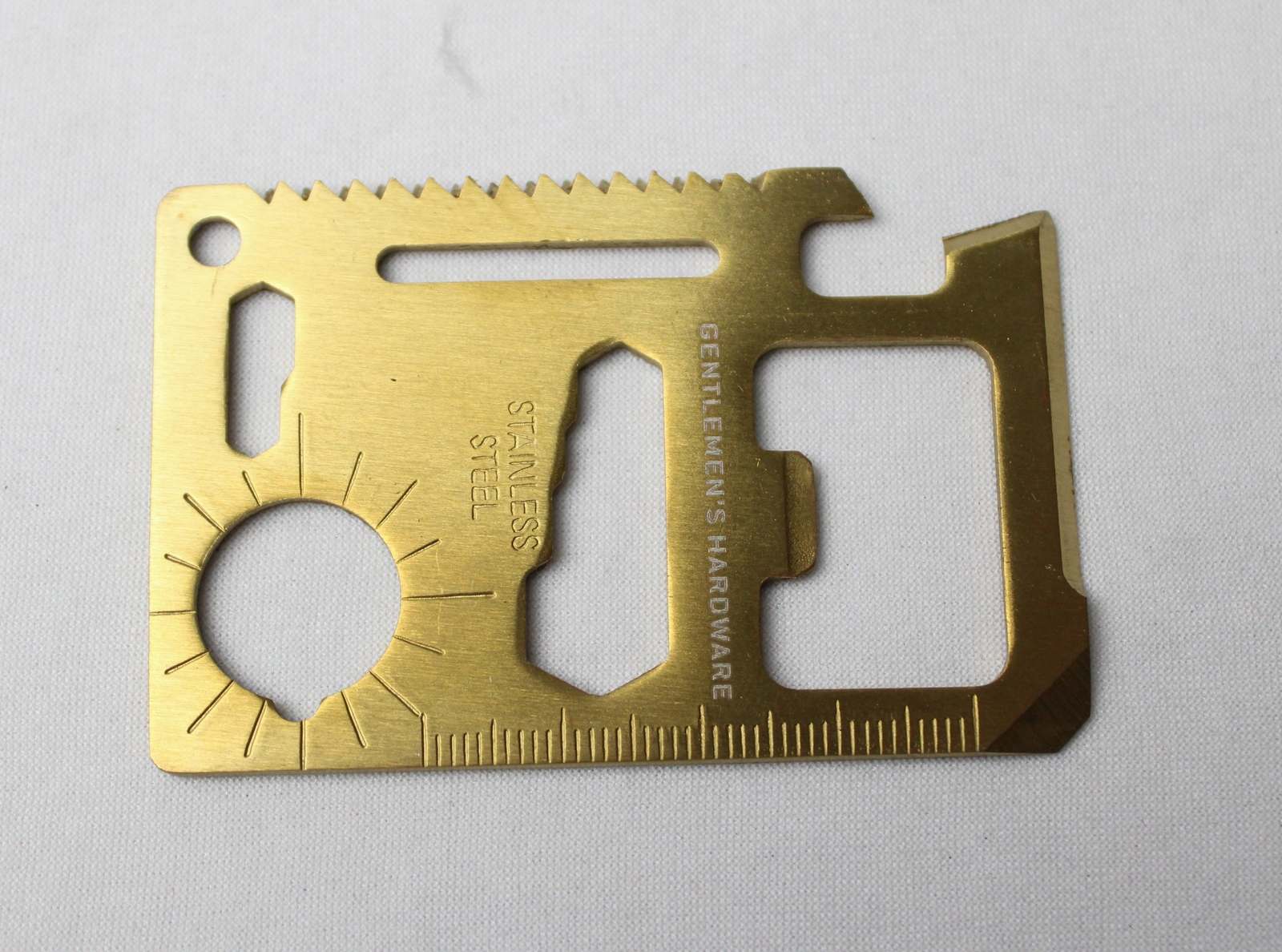 Gentlemen’s Hardware Adult’s Credit Card Multi Tool CG2 Gold One Size NWT