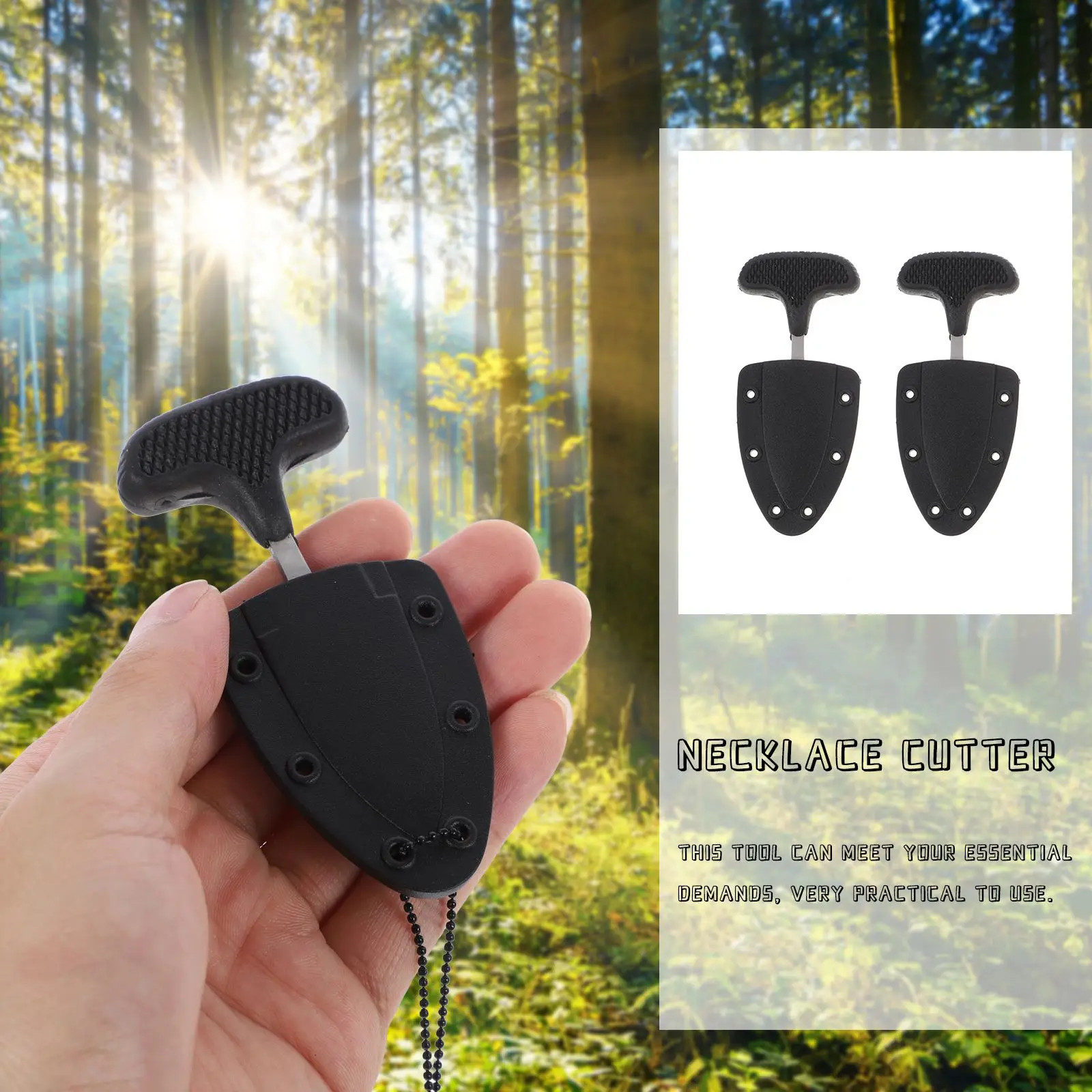 1/2Pcs Multifunctional Necklace Cutters Outdoor Camping Cutters Portable Cutters