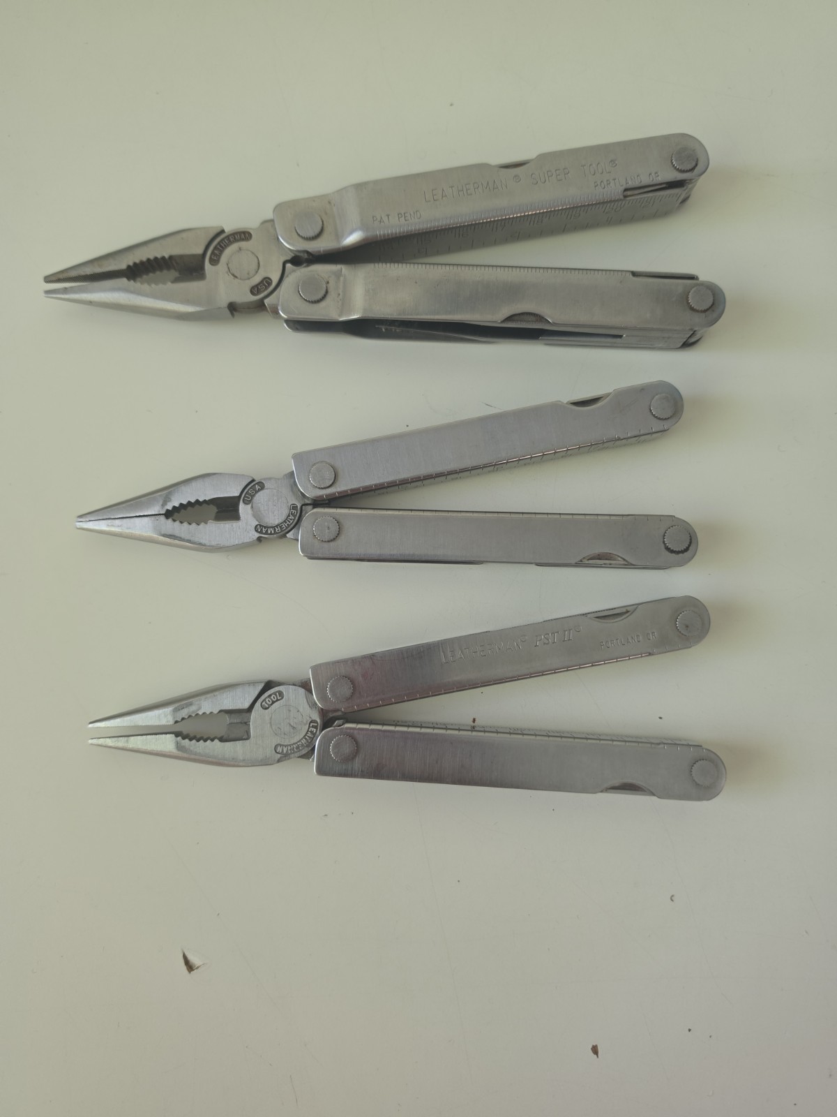Lot Of 3 LEATHERMAN Multi Tools With 2 Leather Sheaths