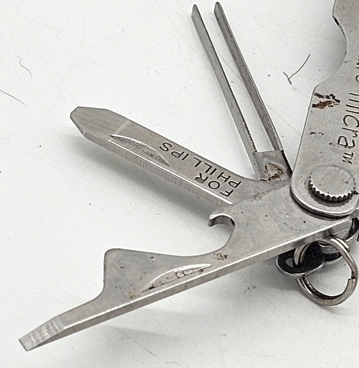 Mini Multitool Leatherman Micra Knife Scissor Tweezer Screwdriver Can Opener