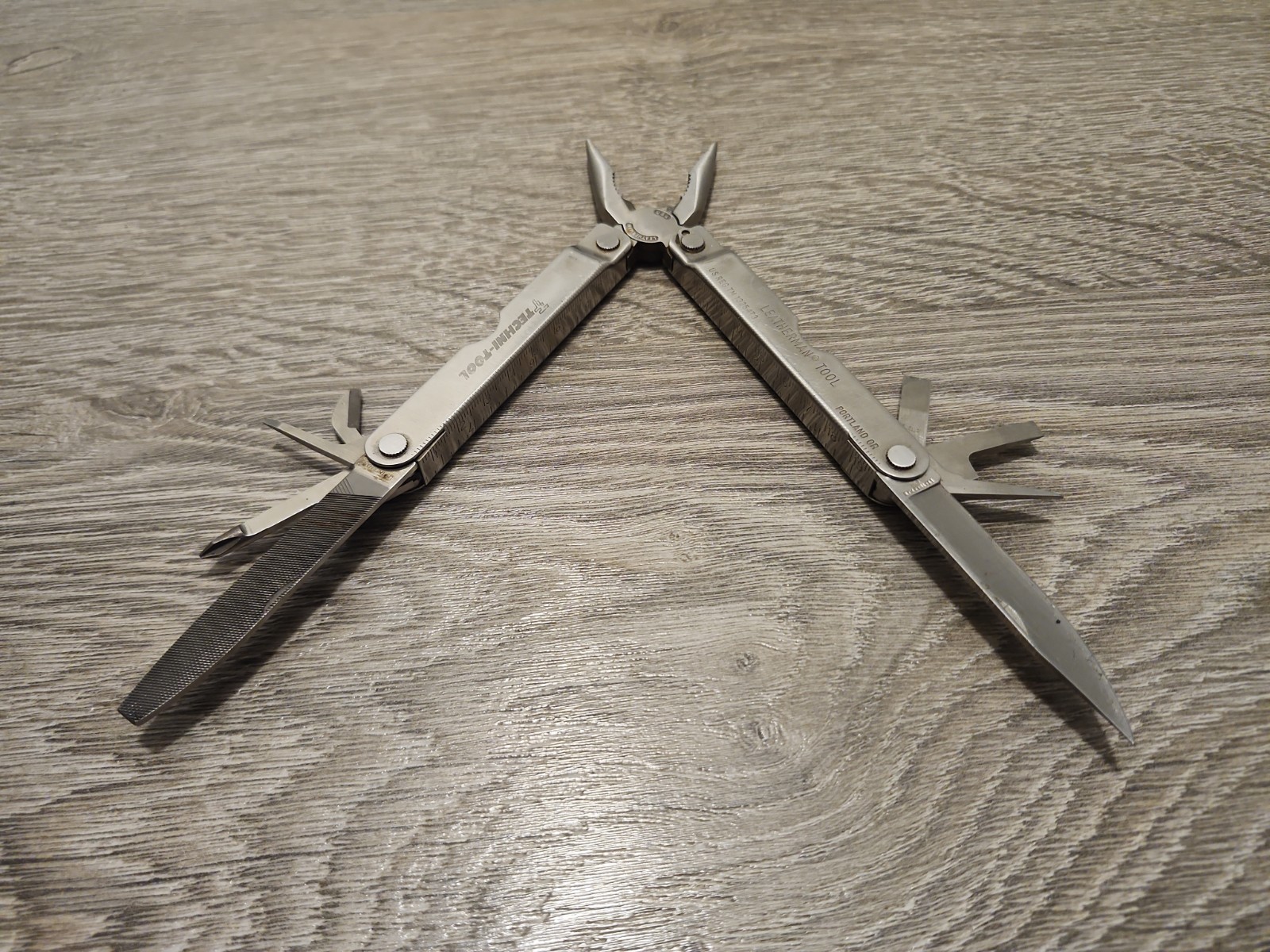 Leatherman Tool – Used, Stainless Steel, Good Condition, Older Model, With Pouch